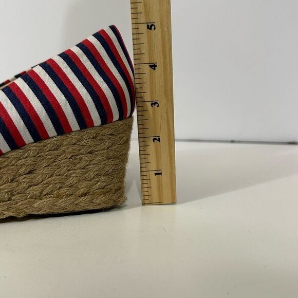 Adrienne Vittadini Bailee Wedge White, Blue, Red | Women Size 9 - Picture 12 of 12